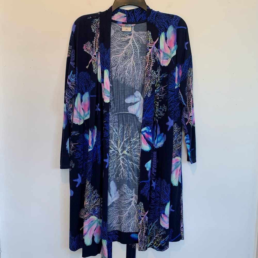 Soma Cool Nights Short Robe Under The Sea - Picture 4 of 8